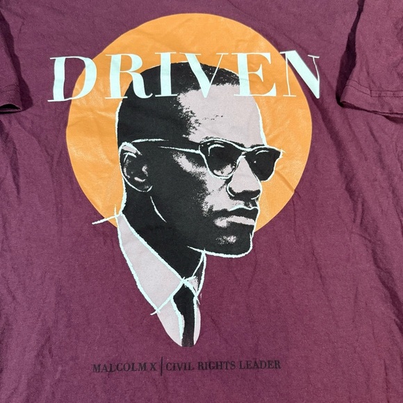 Malcom X Legacy Graphic Tee - Purple and Orange - Picture 2 of 7